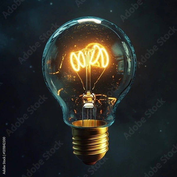 Obraz Professional image of a lightbulb representing innovation, creativity, and energy efficiency