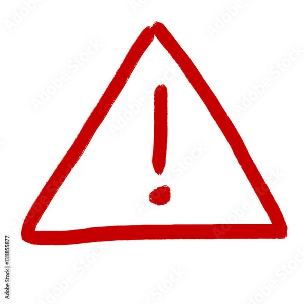 Obraz red warning sign