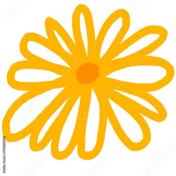 Obraz abstract yellow flower