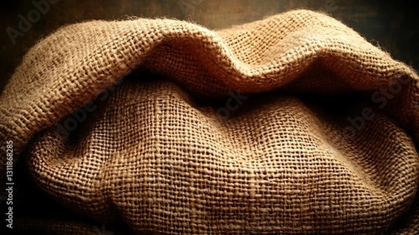 Fototapeta A rough canvas texture in a soft gray tone, with visible threads and patterns.