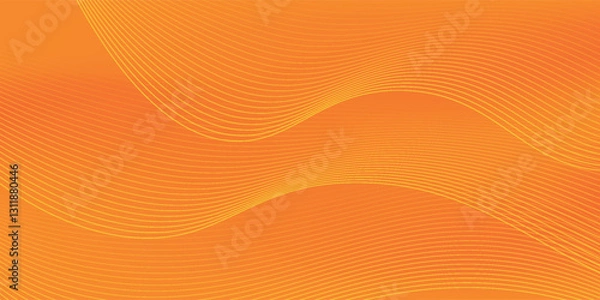 Fototapeta abstract orange background with line waves. Vector illustrator