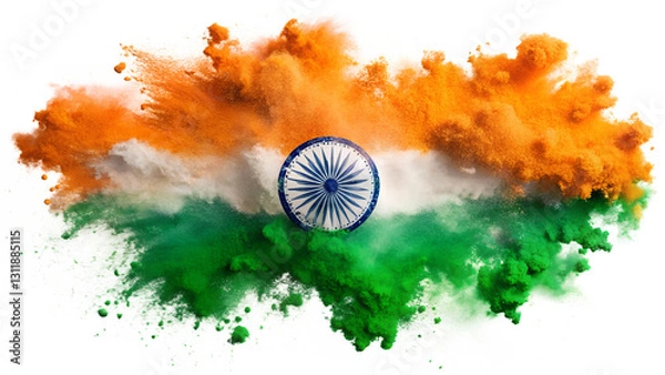 Obraz india flag with map