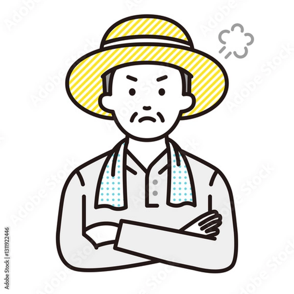 Fototapeta 怒る農家