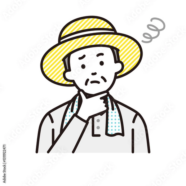 Fototapeta 悩む農家