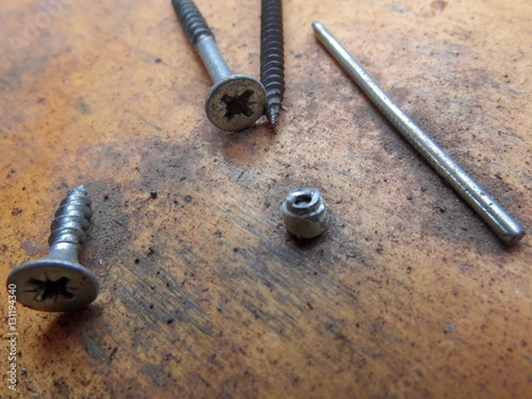 Fototapeta nails on the table