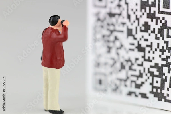 Obraz QRコードを撮る人