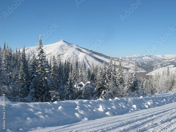 Fototapeta Зима в Восточном Казахстане.