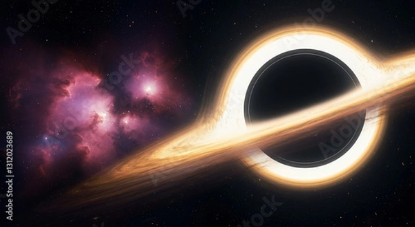 Fototapeta Stunning Black Hole Devouring a Star in Deep Space