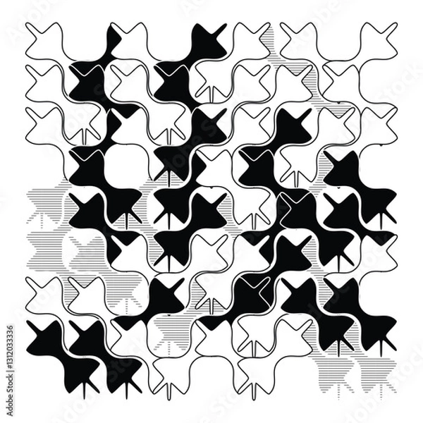 Fototapeta Creative vector art - Thumbtack Series II - Pattern 13. A unique, original, and completely random and unparalleled pattern design inspired by thumbtacks.