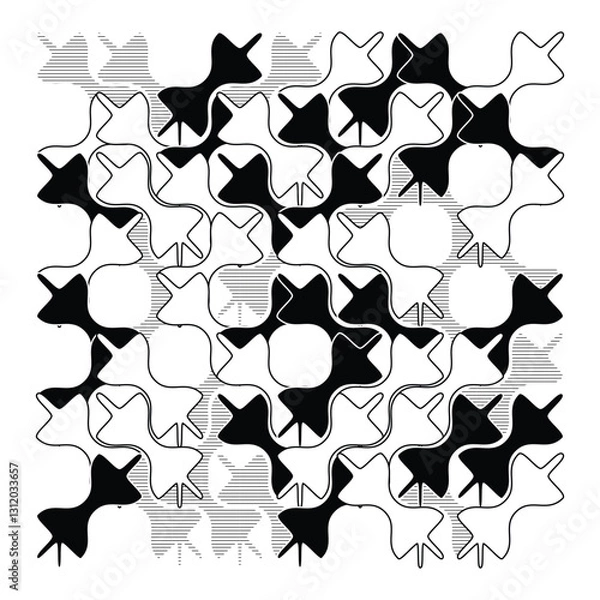 Fototapeta Creative vector art - Thumbtack Series II - Pattern 18. A unique, original, and completely random and unparalleled pattern design inspired by thumbtacks.