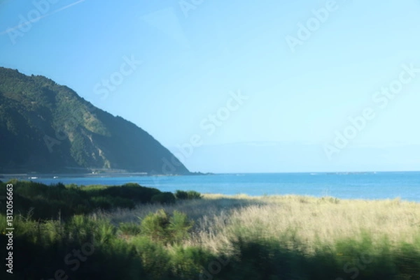 Fototapeta Japanese-Style Seaside View