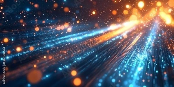 Obraz Abstract Glowing Particle Stream