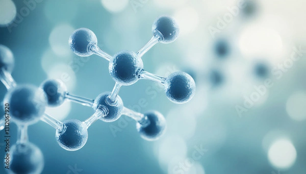 Fototapeta a close-up of an isolated molecular structure,