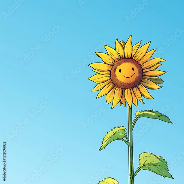 Obraz sunflower on blue sky background