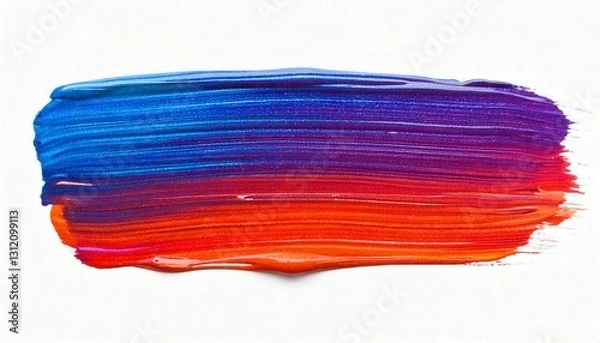 Obraz A abstract oil paint brush stroke, white background