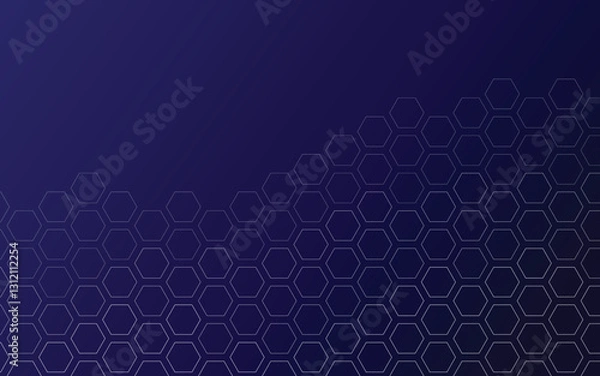 Obraz abstract dark blue background hexagon