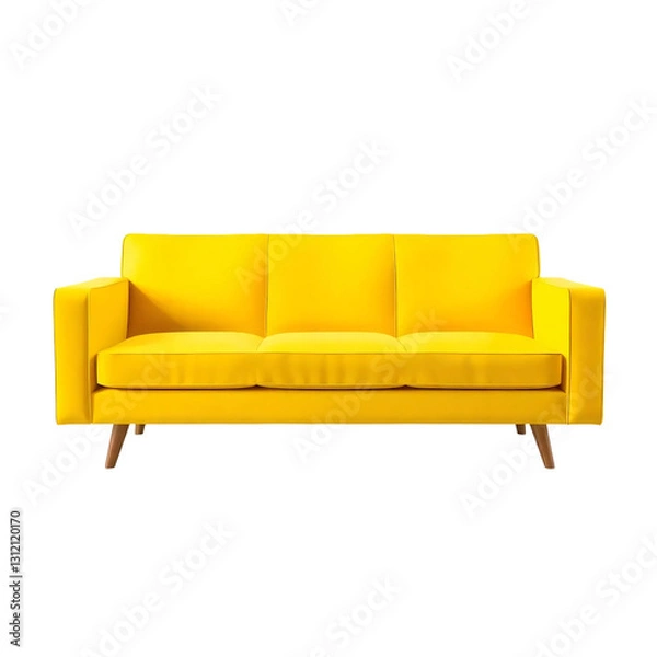 Obraz Yellow sofa isolated on transparent background