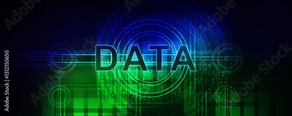 Fototapeta 2d illustration Data against white abstract angular design
