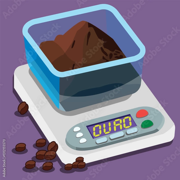 Obraz coffee richness, rich coffee, grains, fat vector, editable vector, minimalist coffee vector