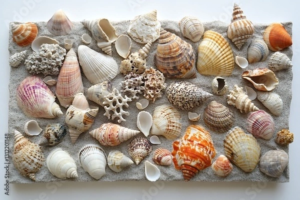 Fototapeta Seashell Art Collection: A Coastal Masterpiece