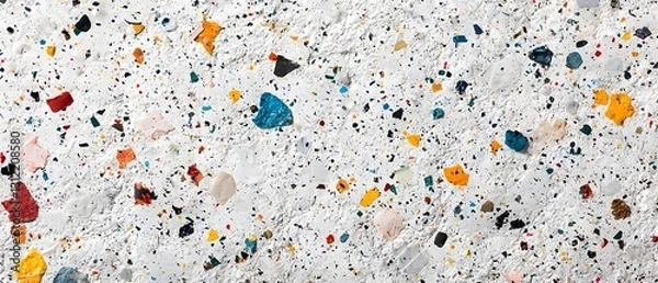 Obraz Vibrant Recycled Plastic Surface with Speckled Multicolor Textured Backdrop