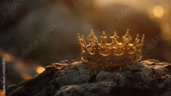 Fototapeta Basic outline of a crown symbolizing Christ's victory over sin and death