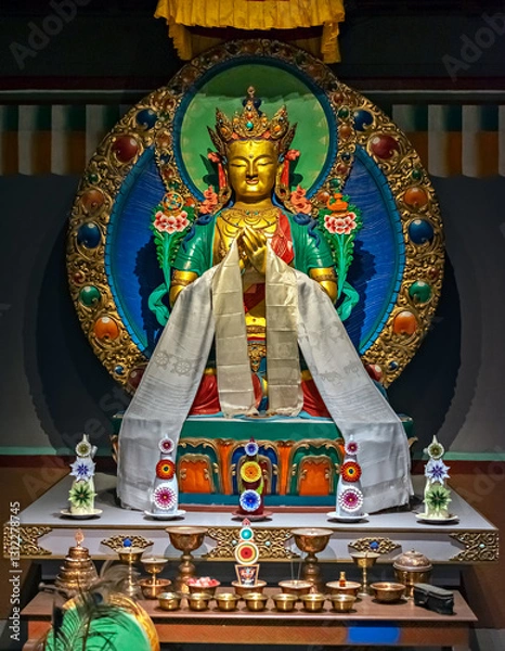 Obraz Statue of Maitreya Buddha at the Chhatrapati Shivaji Maharaj Vastu Sangrahalaya (formerly the Prince of Wales Museum of Western India)