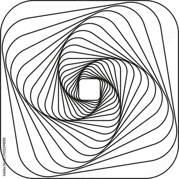 Obraz Abstract wavy, waving, billowy and squiggly lines hand drawn.  Line art  illustration wavy background. Ink painting style composition for decoration.