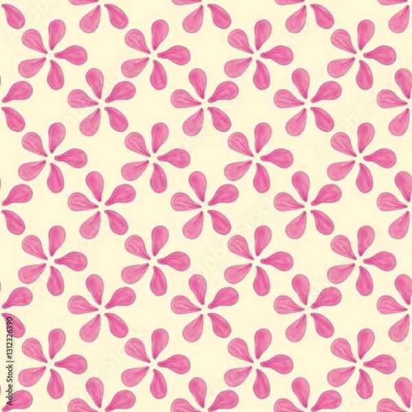 Obraz Seamless flowers art on pattern for background and backdrop.