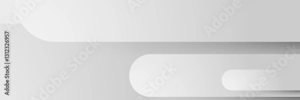 Fototapeta Abstract gray shapes overlap; minimalist background; clean design; website template