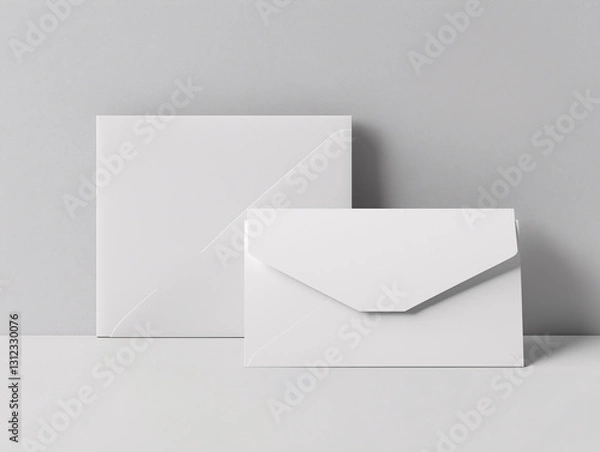 Obraz Pastel Envelope and Card Mockup for Branding, Invitations, and Social Media