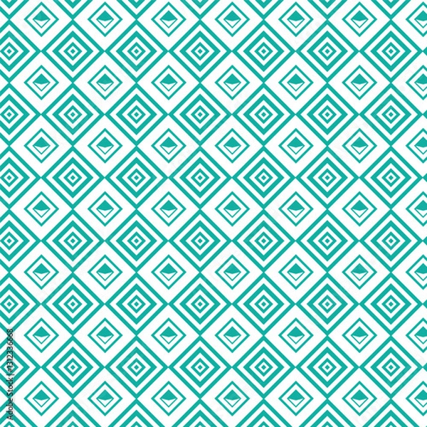 Fototapeta Abstract Trendy Teal Geometric Pattern