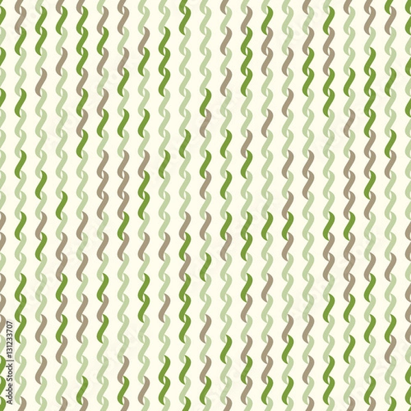 Fototapeta Green seamless geometric pattern of the curves.