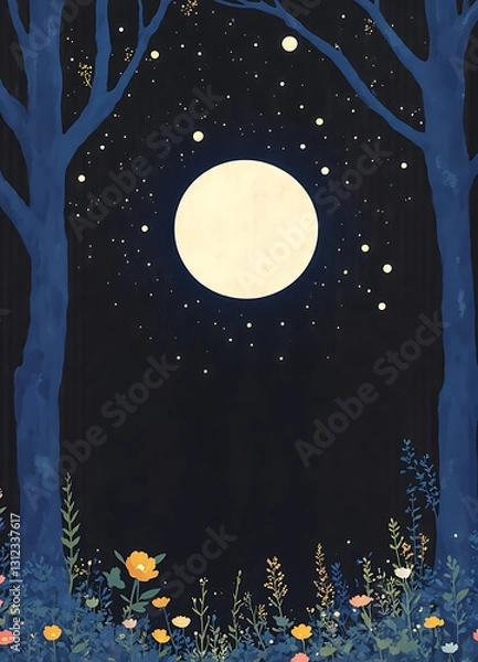 Obraz A starry night scene