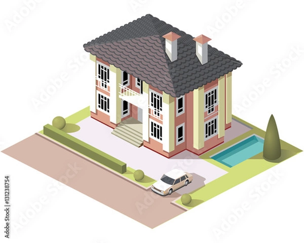 Obraz Set tiles vector buildings