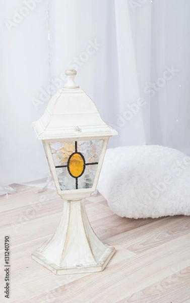 Obraz White Christmas lamp on a light background