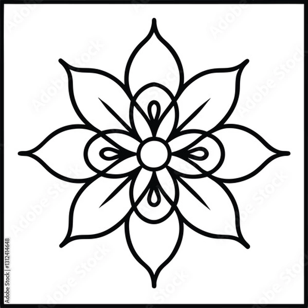 Obraz Artistic Abstract Floral Frame Vector