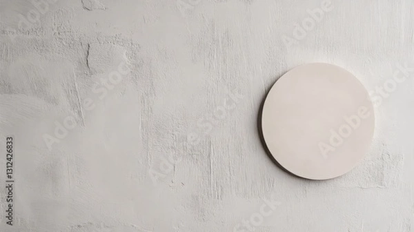 Fototapeta Minimalist textured background with a geometric circle element design