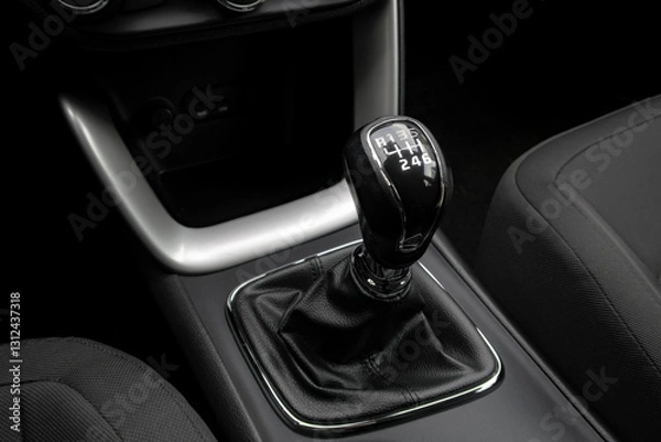 Obraz Car gear shift knob. Transportation background