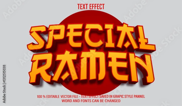 Obraz Special Ramen 3d editable text effect style