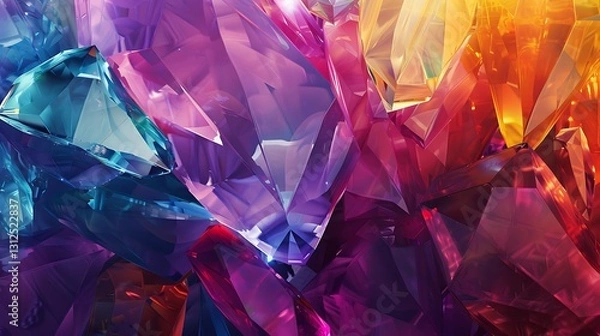 Obraz A digital painting of a smooth, polished gemstone texture in deep, vibrant hues.