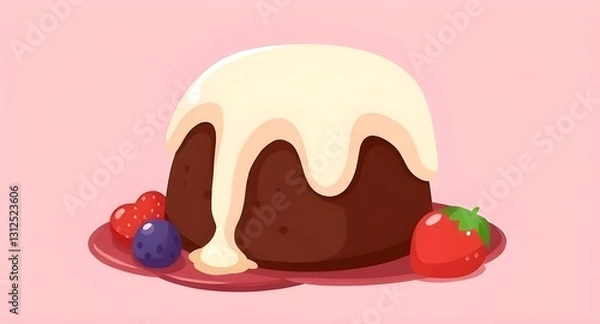 Fototapeta chocolate pudding