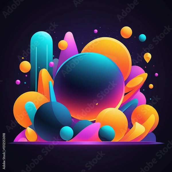 Obraz abstract background with balloons