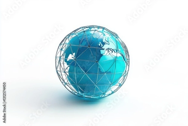 Fototapeta 3D Internet Icon Isolated and White Background