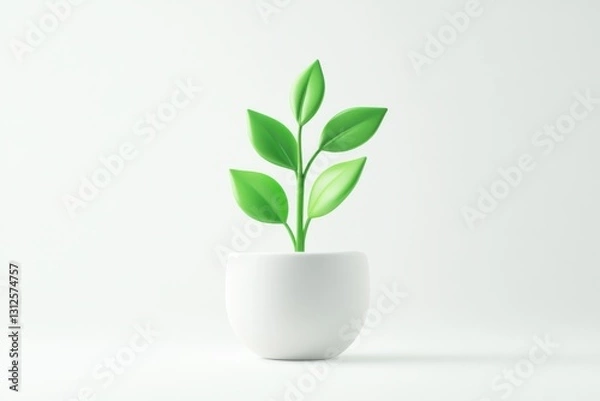 Obraz 3D Investment Icon Isolated and White Background