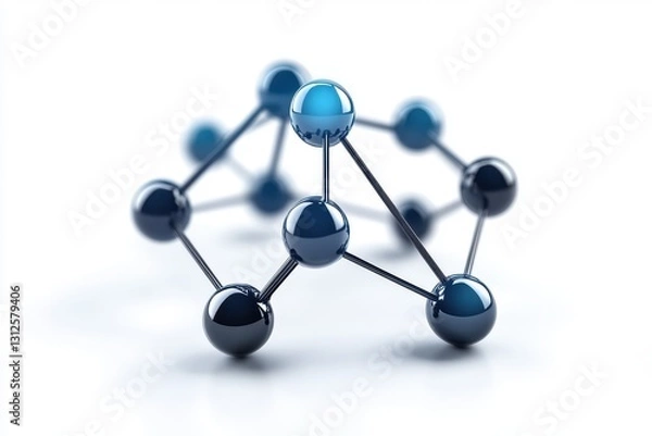 Obraz 3D Logistics Network Icon Isolated and White Background