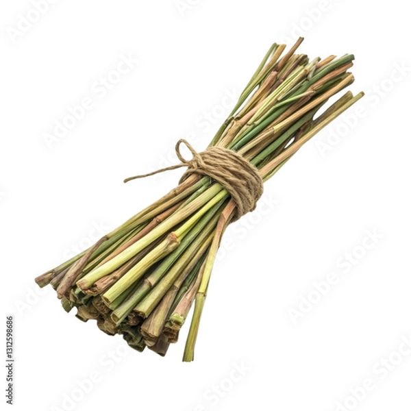 Fototapeta Bundle of Dried Aromatic Grass . Transparent background PNG