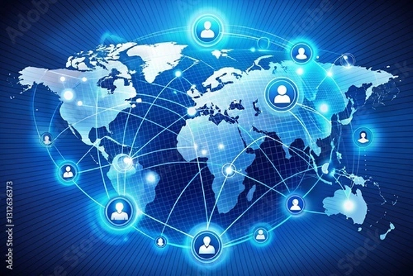 Fototapeta vector communication world