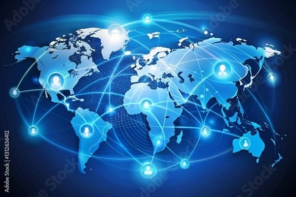 Fototapeta vector communication world