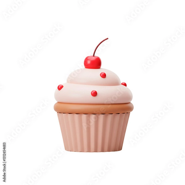 Obraz A delicious strawberry cupcake